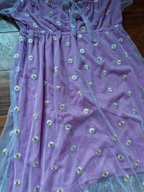 Embroidered Daisy Dress